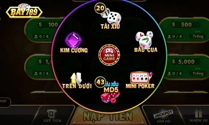 Người chơi nhấn chọn game bài Tiến lên miền Nam tại Bay789